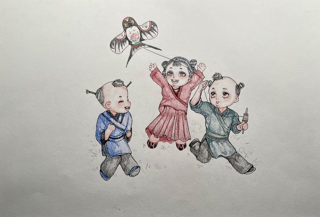 放风筝.赵文艾.13岁.jpg